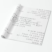 John 13:34 Gift Wrap Christmas Wrapping Paper