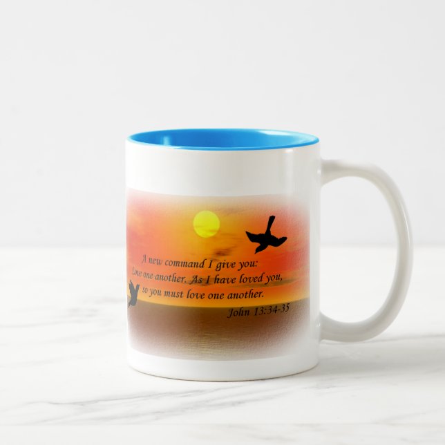 John 13:34 love one another mug (Right)
