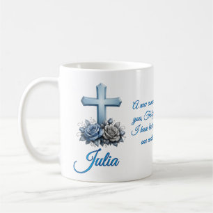 John 13:34 Personalised Rose Coffee Mug