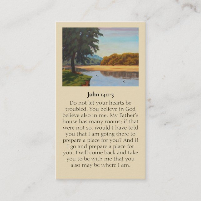 John 14:1-3 Celabration of Life Sympathy Card (Front)