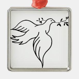 John 14:27 Bible verse Religion Christianity Dove Metal Ornament