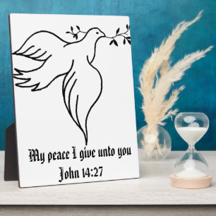 John 14:27 Bible verse Religion Christianity Dove Plaque