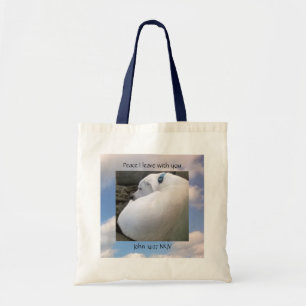 John 14:27 My Peace I Give Dog in Cloudy Sky Tote Bag
