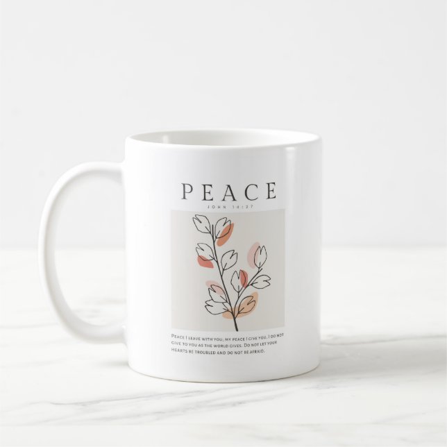 John 14:27 Peace I leave with you Coffee Mug (Left)