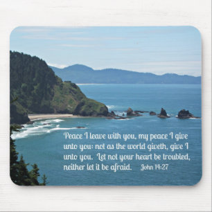 John 14:27 Peace I leave with you, my peace I .... Mouse Pad
