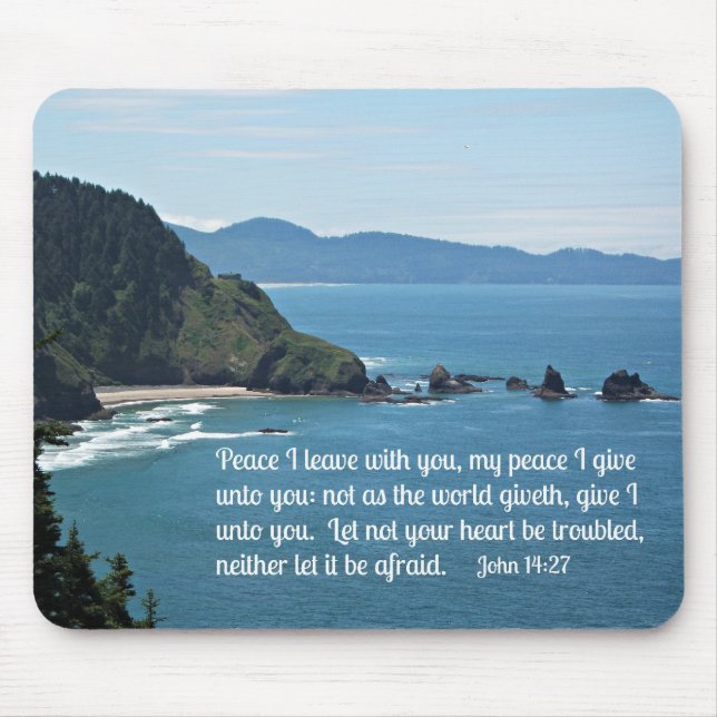 John 14:27 Peace I leave with you, my peace I .... Mouse Pad (Front)