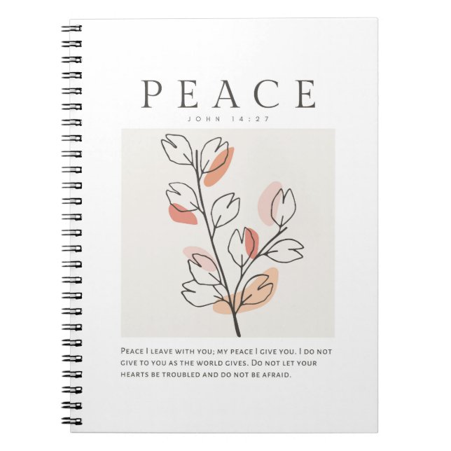 John 14:27 Peace I leave with you Notebook (Front)