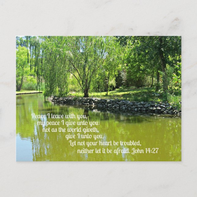 John 14:27 Peace I leave with you... Postcard (Front)