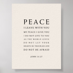 John 14:27 Peace I leave with you Poster