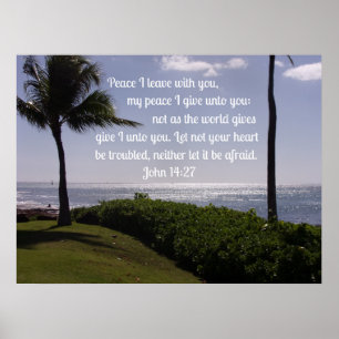 John 14:27 Peace I leave with you Poster
