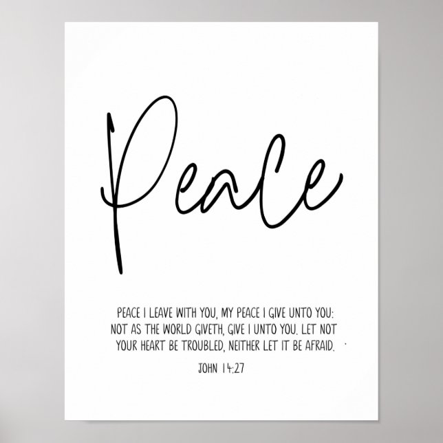 John 14:27 Peace I Leave With You, Scripture  Poster (Front)