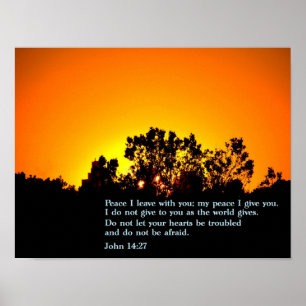 John 14:27 Sunset Poster