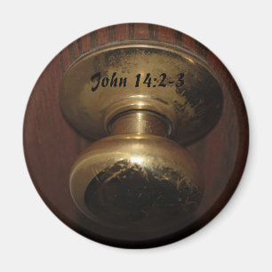 John 14:2-3 Doorknob Magnet