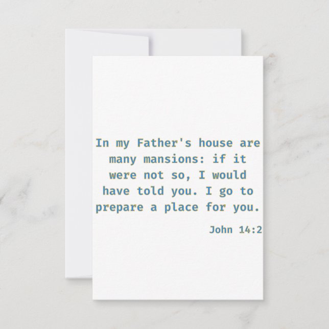 John 14:2 KJV Bible Scripture Greeting Card (Front)