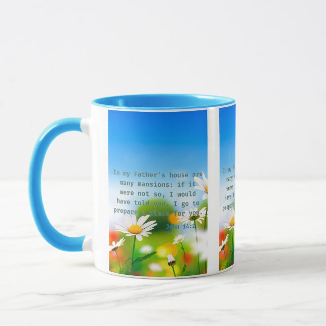 John 14:2 KJV Bible Scripture Pic Two-Tone Mug (Left)