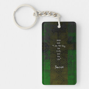 John 14:6 Bible Verse Inspirational Path Quote Key Ring