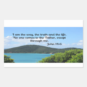 John 14:6 I am the way Rectangular Sticker