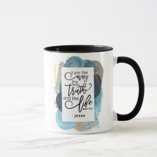 John 14:6 I Am the Way Truth Life Christian Bible Mug
