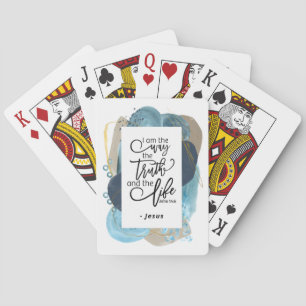John 14:6 I Am the Way Truth Life Christian Bible Playing Cards