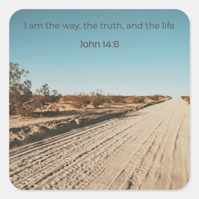 John 14:6 KJV Sticker – Desert Faith Collection (Front)