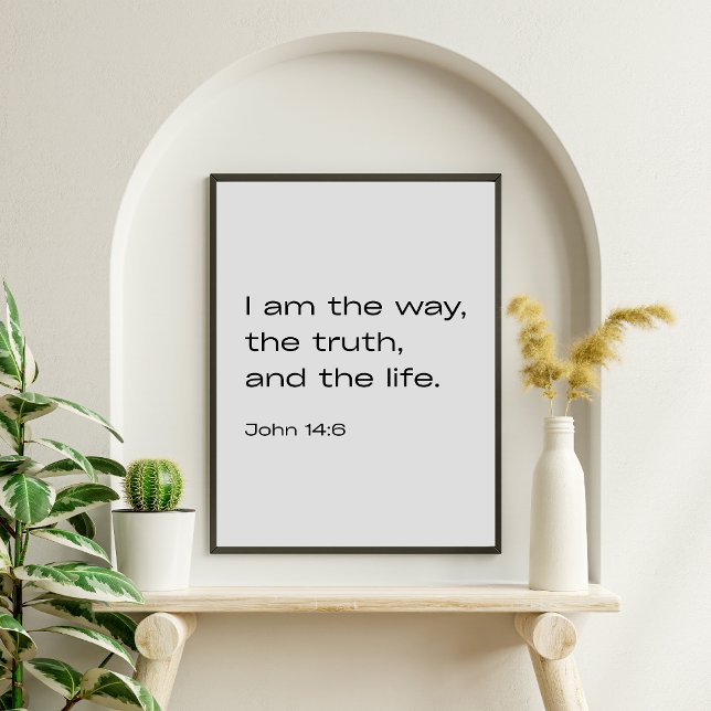 John 14:6 – Minimalist Bible Verse  Poster (Creator Uploaded)