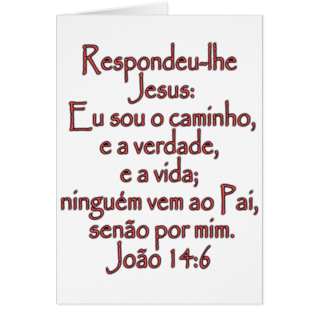 John 14:6 Portuguese (Front)