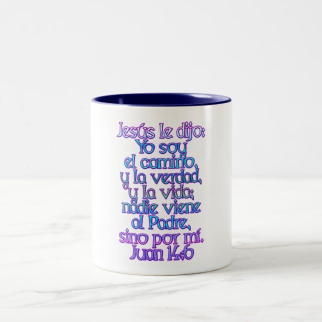 John 14:6 Spanish Two-Tone Coffee Mug (Center)