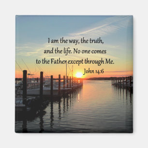 JOHN 14:6 SUNSET PHOTO DESIGN MAGNET