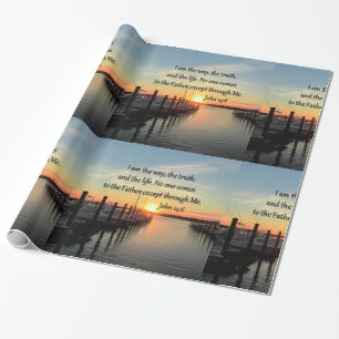 JOHN 14:6 SUNSET PHOTO DESIGN WRAPPING PAPER