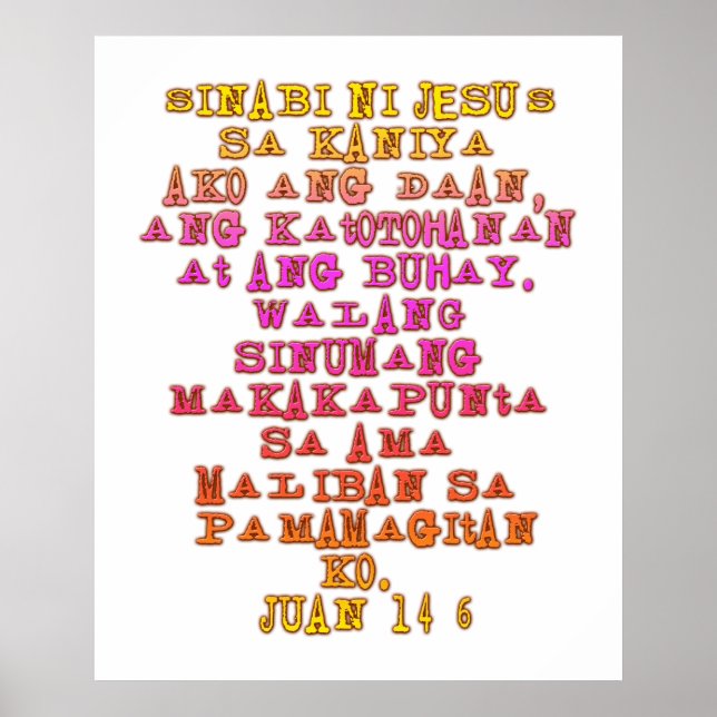John 14:6 Tagalog Poster (Front)