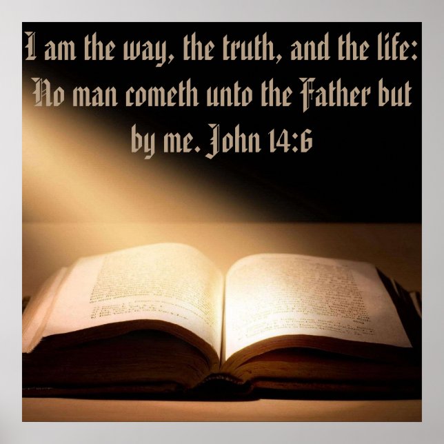 John 14:6 wall 24+24 wall Poster (Front)