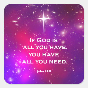 John 14:8 square sticker