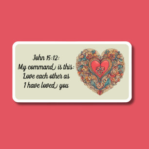 John 15:12 Bible Verse Waterproof 