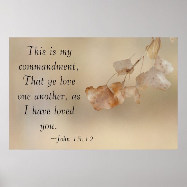 John 15:12 Love one another Poster (Front)