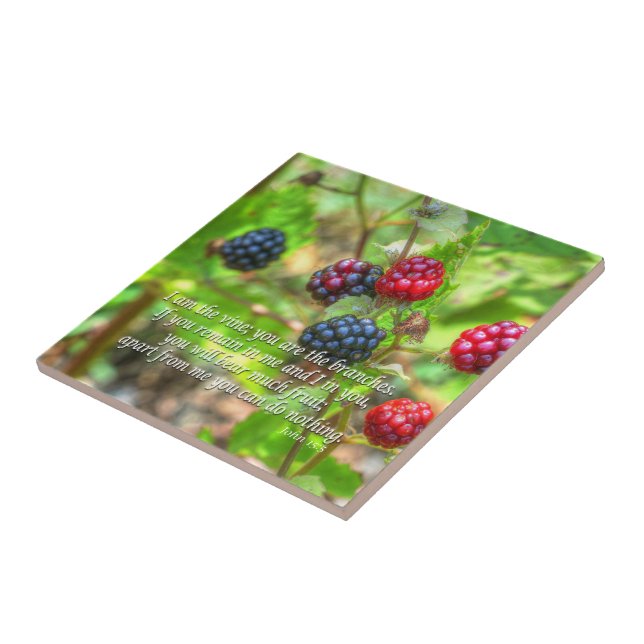 John 15:5 ceramic tile (Side)