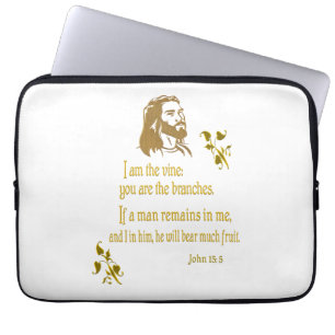 john 15:5 gifts laptop sleeve
