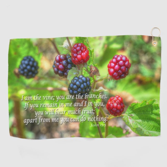 John 15:5 golf towel (Horizontal)