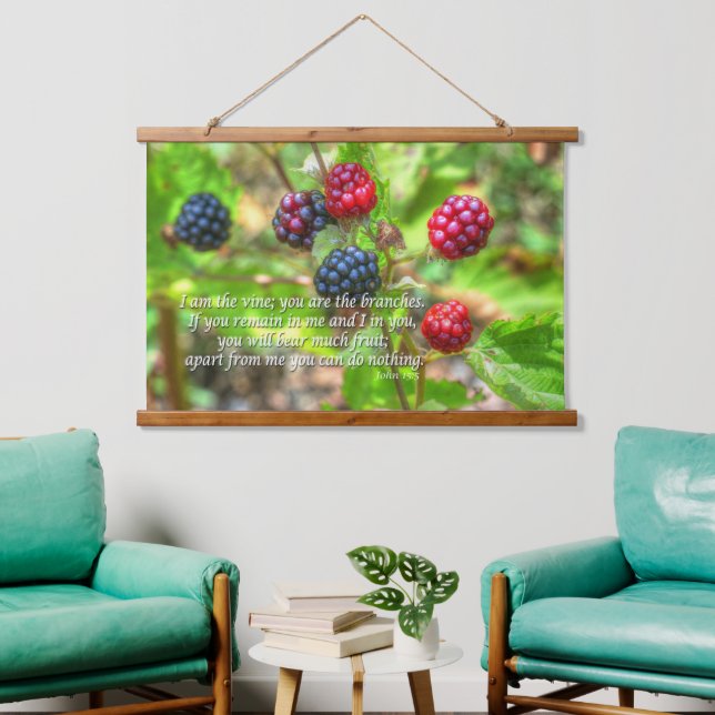 John 15:5 hanging tapestry (Living Room)