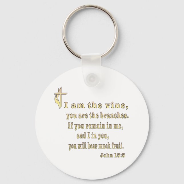 John 15:5  key ring (Front)