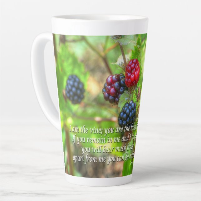 John 15:5 latte mug (Left Angle)