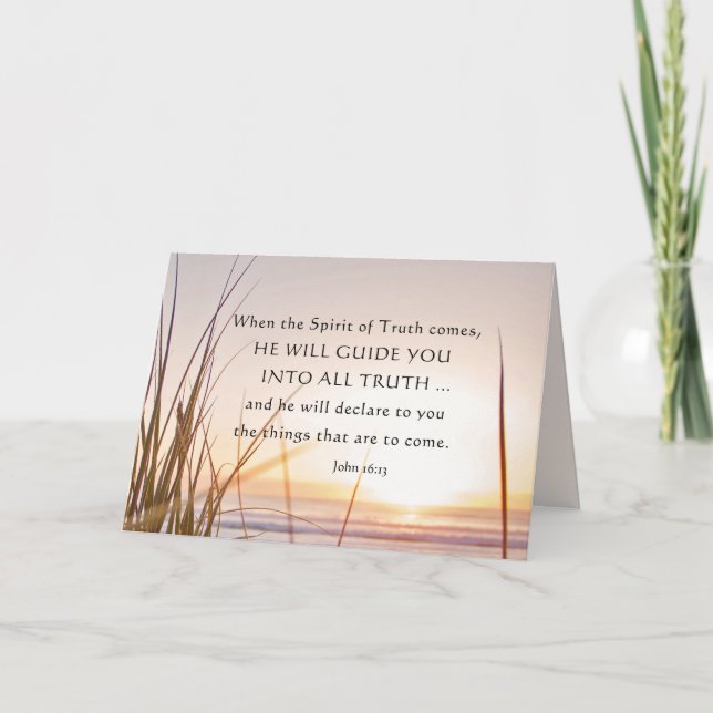 John 16:13 Spirit of Truth Will Guide You, Ocean  Card (Front)