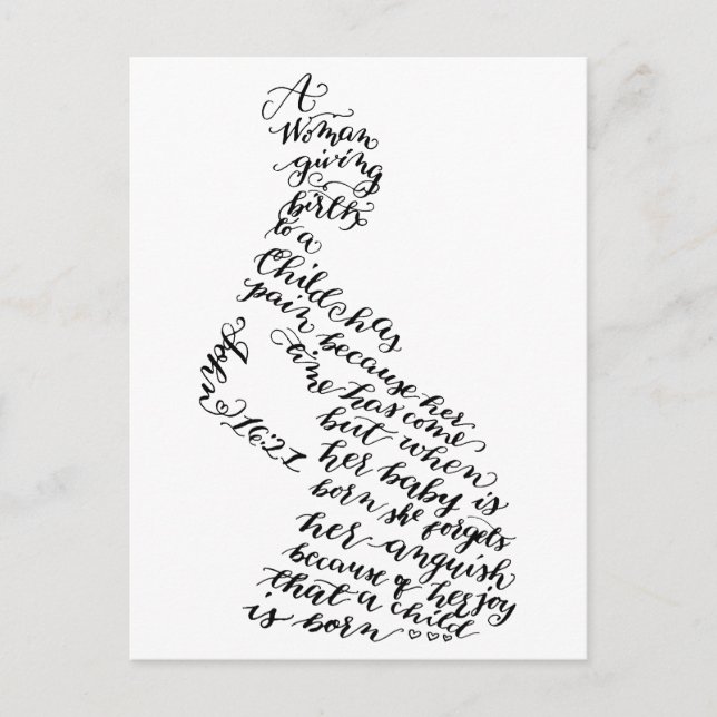 John 16:21 Postcard (Front)