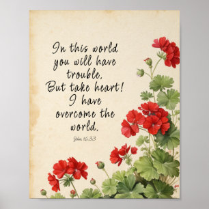 John 16:33 Bible Verse Image  Poster