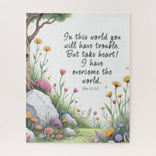 John 16:33 Bible Verse Image  Poster Jigsaw Puzzle