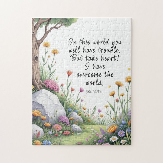 John 16:33 Bible Verse Image  Poster Jigsaw Puzzle (Vertical)