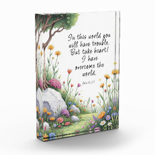 John 16:33 Bible Verse Image  Poster Photo Block
