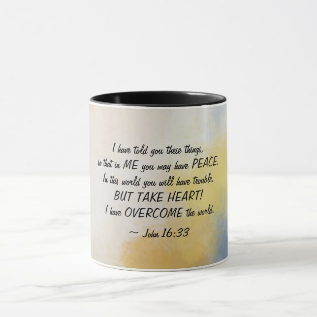 John 16:33 I Have OVERCOME the World Mug (Center)