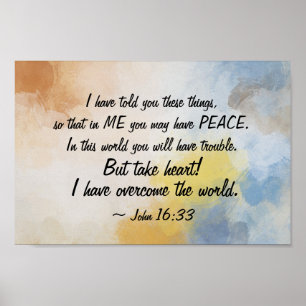 John 16:33 I Have OVERCOME the World! Poster