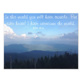 John 16:33- Inspirational Quote Poster