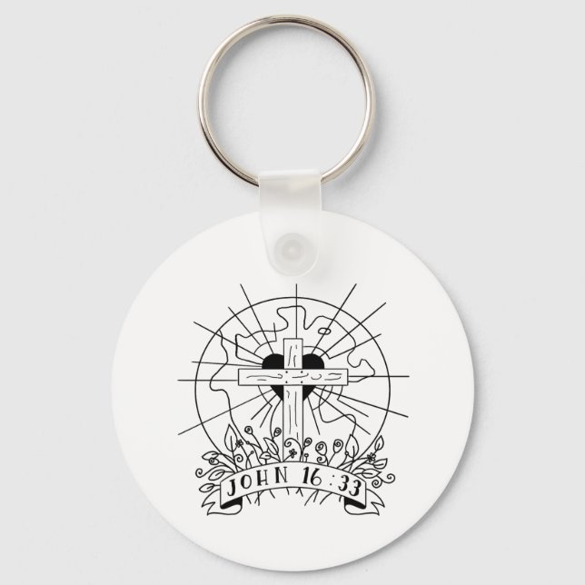 John 16:33 keychain  (Front)